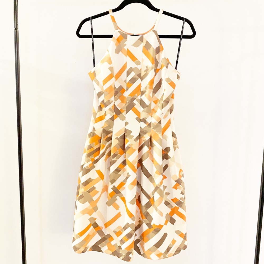 Stylish Multicolor Halter Dress